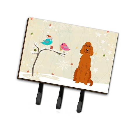 Jensendistributionservices Christmas Presents Between Friends Irish Setter Leash or Key Holder MI1708384